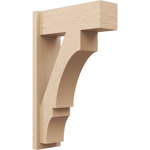 Ekena Millwork 7 1/2-in W x 20-in D x 32-in H Balboa Block Rough Cedar Woodgrain TimberThane Outlooker, Primed Tan OUTUR075X20X32BOA44RCPR - main